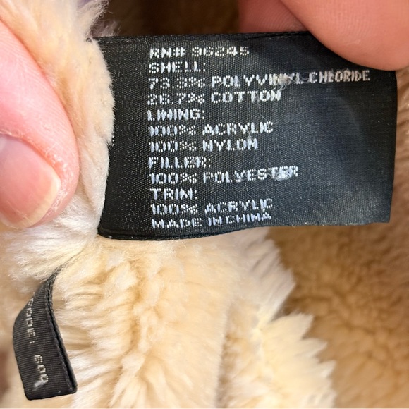 Women's Cream Teddy Jacket with Faux Fur Collar - Picture 4 of 8